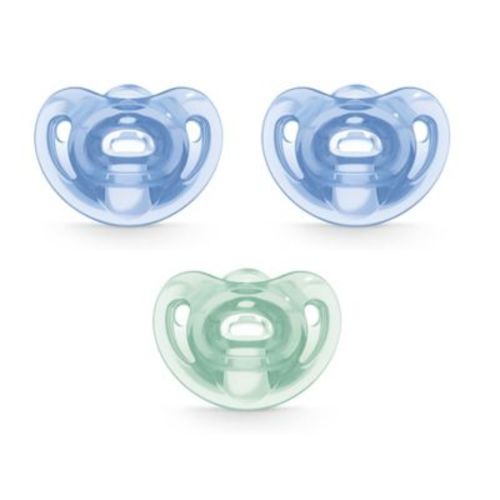 NUK® Comfy™ 0-6 M 3-Pack Orthodontic Pacifiers in Blue/Green - BLUE/GREEN - 0-6 MONTHS