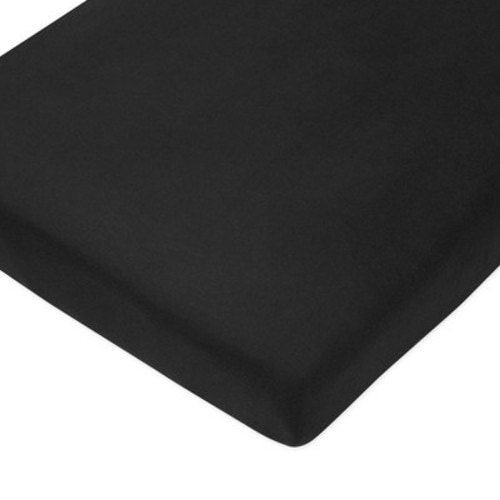 Honest Baby Organic Cotton Fitted Crib Sheet, Color: Black