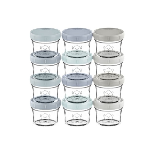 12-Pack Prep Jars Baby Food Storage Glass Containers