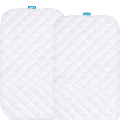 Waterproof Bassinet Mattress Pad Protector Cover Compliable with Baby Delight Beside Me Dreamer Bassinet, Ultra Soft, Breathable and Comfortable, 2 Pack