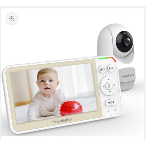 HelloBaby Video Baby Monitor-HB6256 with Remote Pan-Tilt and Zoom, 100