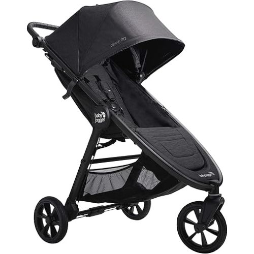 Baby Jogger City Mini GT2 All-Terrain Stroller, Black, Complete with Adjustable Handlebar, Hand-Operated Parking Brake, and car seat Adapter