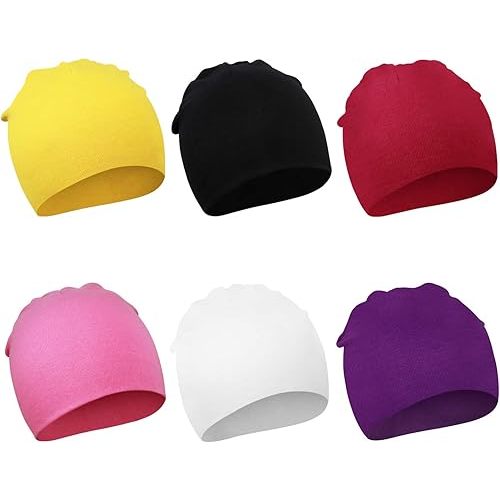 DRESHOW BQUBO 6 Pack Baby Hats for Boys Girls Unisex Baby Hat Soft Knit Cap Nursery Beanie for Newborn Infant Toddler Kid