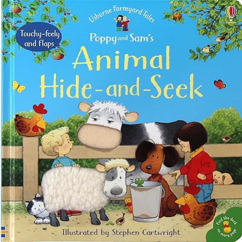 Poppy and Sam's Animal Hide-and-Seek (Farmyard Tales) Board book – Touch & Feel, October 3, 2023