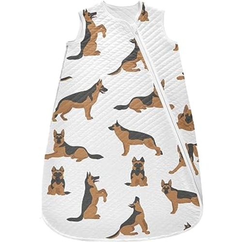 vvfelixl German Shepherd Dogs Baby Wearable Blanket,Swaddle Transition Sleeping Bag for Infant,Sleep Sack for Newborn Babies,Sleep Suit for Toddler 6-12M