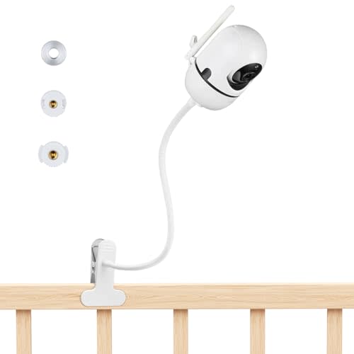 Baby Monitor Mount Compatible with HelloBaby HB65/HB40/HB6550/HB66/HB6339/HB6550 Pro, ANMEATE SM935E, Flexible Baby Camera Holder Crib Mount for Hellobaby Monitor