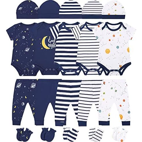ABeCue Baby Boy Layette Essentials Set Newborn Girl Clothes Pack Infant Gift Sets 20-Piece