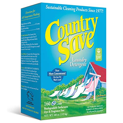 - HE Natural Laundry Detergent Clear and Free of Fillers and Chemicals - Sensitive Washing Detergent Safe for Babies - Country Save Laundry Detergent, 100 oz (160 loads)
