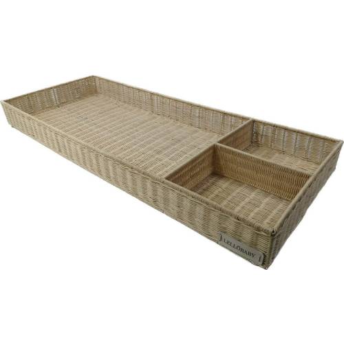 LelloBaby Rattan Wicker Changing Tray