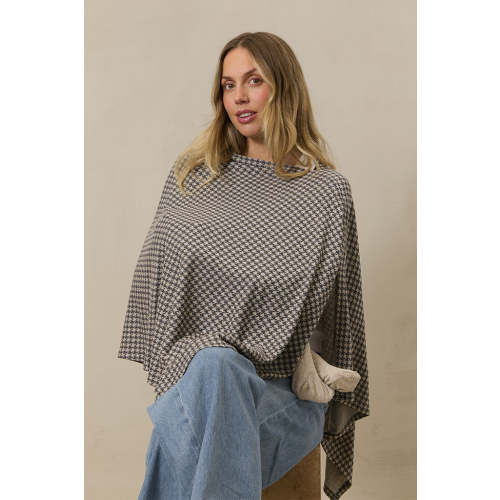 Stormy Houndstooth Nursing Cover