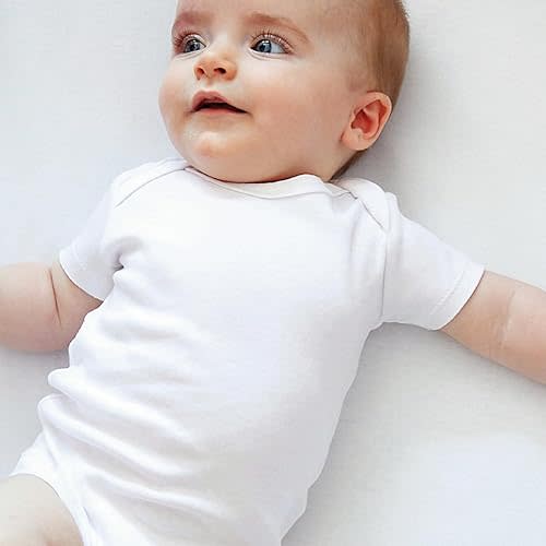HonestBaby unisex-baby Multipack Short Sleeve Bodysuits One-piece 100% Organic Cotton for Infant Baby Boys, Girls, Unisex
