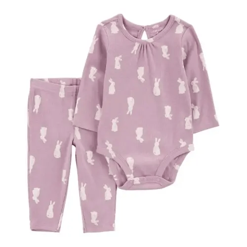 Baby 2-Piece Bunny Print Bodysuit Pant Set - Carter's | Carter's