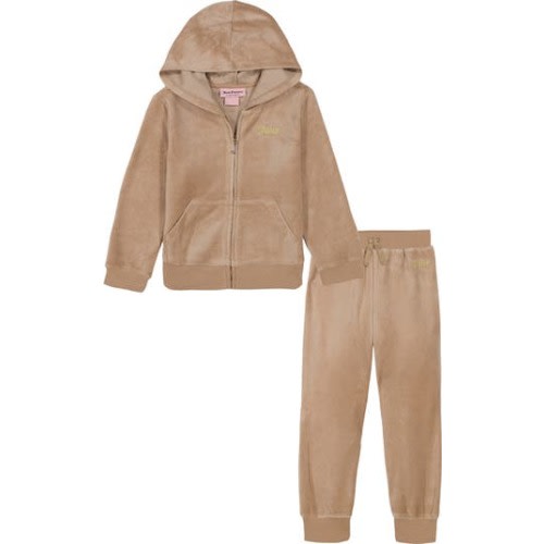 Juicy Couture Logo Velour Logo Full Zip Hoodie & Joggers Set | Nordstromrack