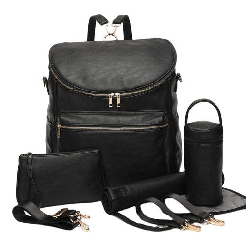 Baby Exo Vegan Leather Diaper Backpack - Brown