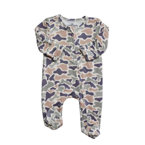 Zipper Footie in Camo Cutie | Caden Lane