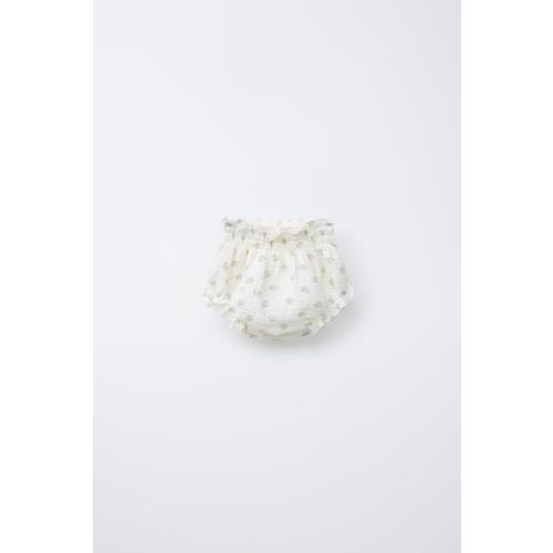TEXTURED FLORAL BOTTOMS - Oyster-white | ZARA United States