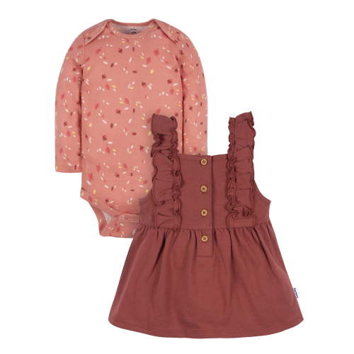 Gerber Baby Girl Jumper and Bodysuit Outfit Set, Sizes 0/3 Months - 2T