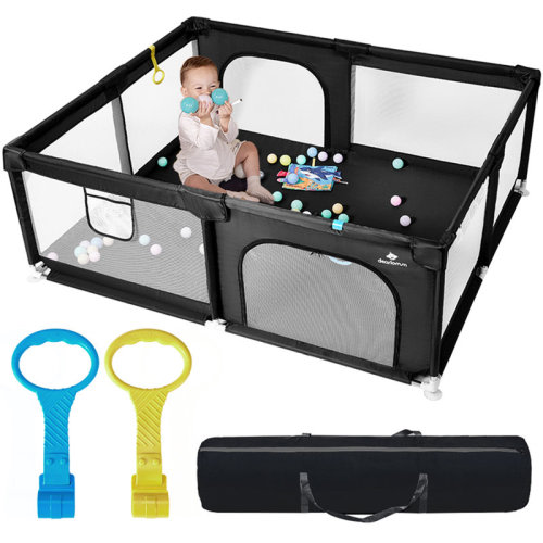 dearlomum Baby Playpen With Mat 71" X 59", Extra Large Play Yard For Babies And Toddlers, Safety Baby Fence, Indoor & Outdoor Kids Activity Play Center With Anti-slip Suckers And Zipper Gate | Wayfair