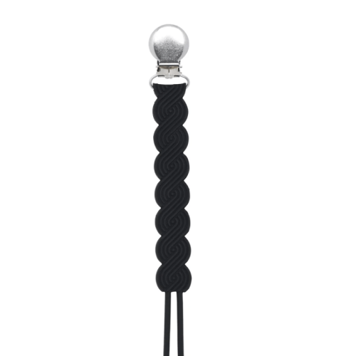 Black All Silicone Modern Pacifier Clip Designed in the USA – Three Little Tots