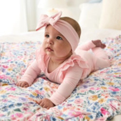 Little Sleepies Tiny Blooms Ruffle Mini Cloud Blanket