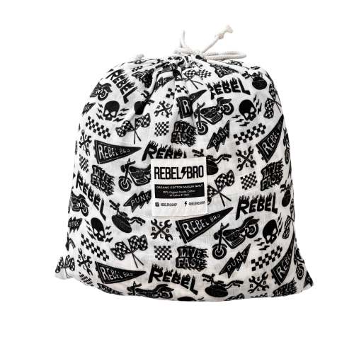 Live Fast x Rebel Racer Organic Muslin Quilt