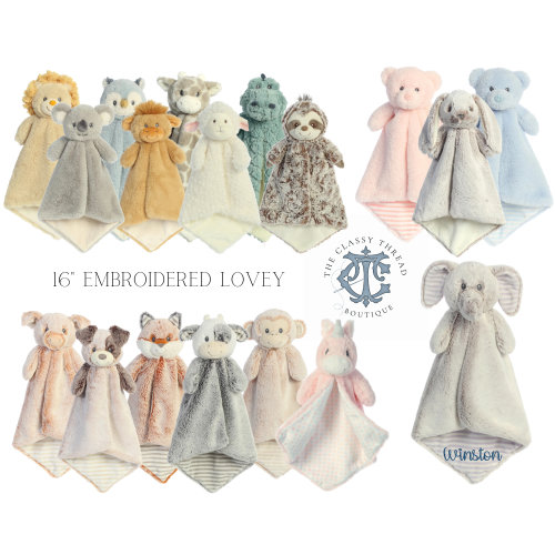 Personalized Lovey Blanket, Personalized Baby Gift, Personalized Stuffed Animal, Personalized Embroidered Lovey, Baby Shower Gift