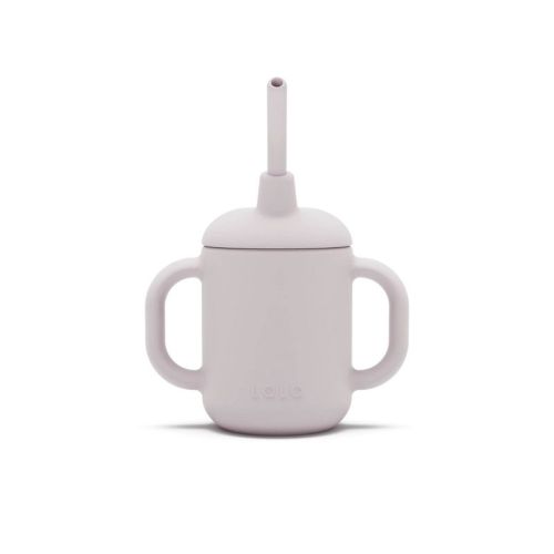 Lalo 4oz 3-in-1 Silicone Training Cup with Straw