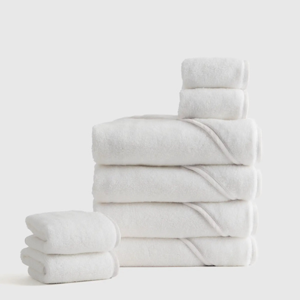 Organic Turkish Cotton Baby Bath Bundle 8-Pack in White