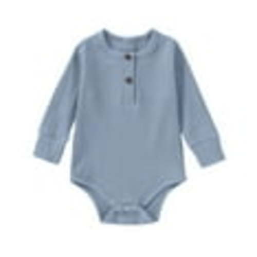 Qingpeng Clearance Baby Cotton Bodysuit Long Sleeve Onesies for Boys Girls Infant Soft Solid Clothes 0-24 Months