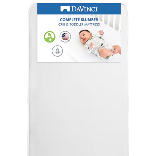 DaVinci Complete Slumber Crib & Toddler Mattress, Firm support, Lightweight, Waterproof, Greenguard Gold Certified