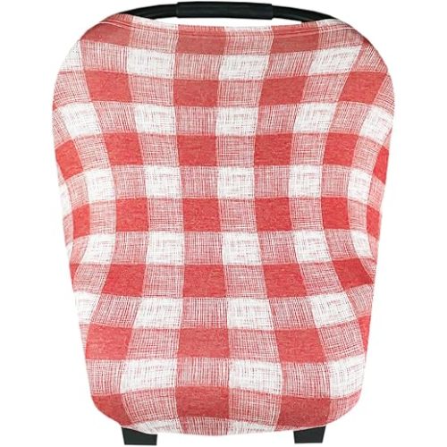 Baby Car Seat Cover Canopy and Nursing Cover Multi-Use Stretchy 5 in 1 Gift Ralphie by Copper Pearl