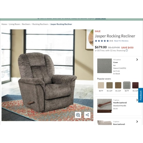 Jasper Rocking Recliner | La-Z-Boy