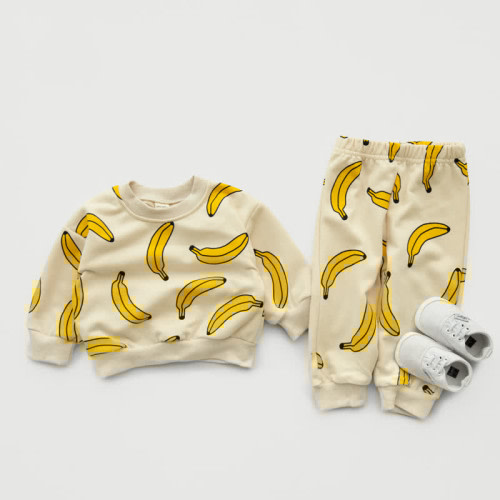 Baby Toddler Banana Sweatshirt 2-piece Set