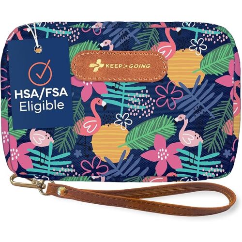 Travel First Aid Kit for Kids & Babies – Mini Travel Size TSA-Approved, Flamingo