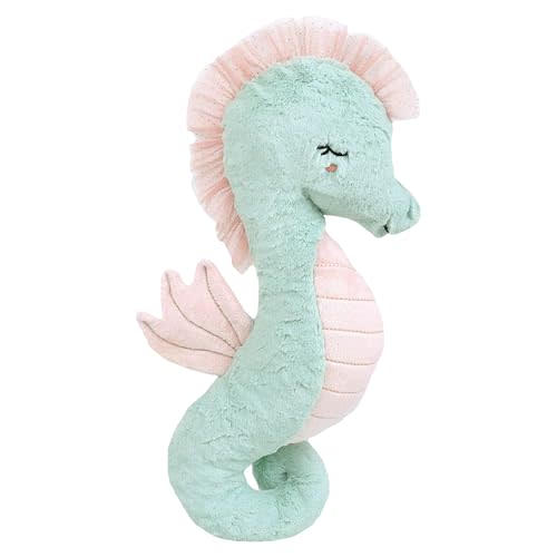 MON AMI Shelley The Seahorse Stuffed Animal, 1 Pc, Green - 18', Use as Toy or Nursery Room Décor, Great Gifts for Kids of All Ages, Ocean Animals