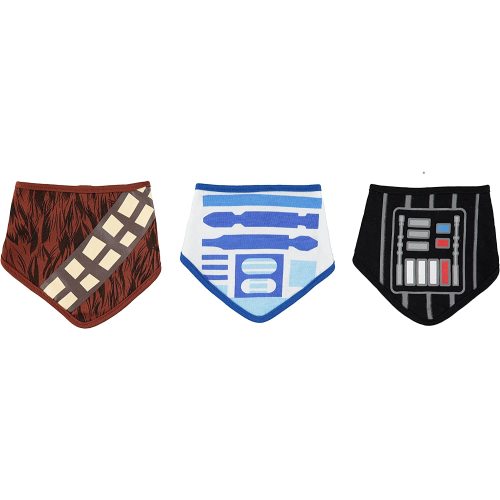 STAR WARS Baby Boys' Bandana Bibs 3 Pack Set for Feeding, Teething, and Drooling