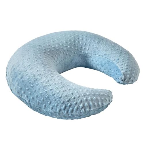 ESEN Plus Size Baby Nursing Pillow and Body Positioner for Breast Feeding and Bottle Feeding, Ultra Soft Baby Breastfeeding Pillows with Removable Nursing Pillow Cover for Mom and Baby (Blue)