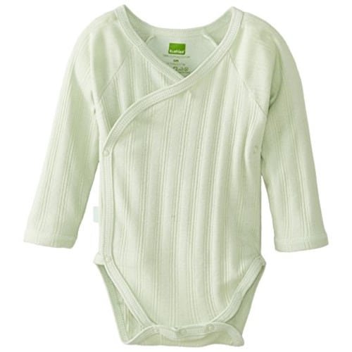 Kushies Unisexbaby Newborn Everyday Mocha Layette Wrap Long Sleeve Bodysuit - Sage