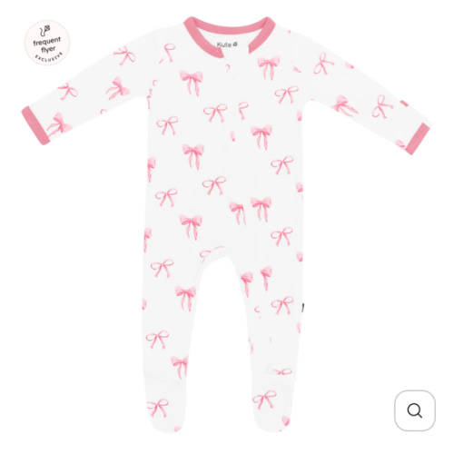 Zippered Footie in Bow