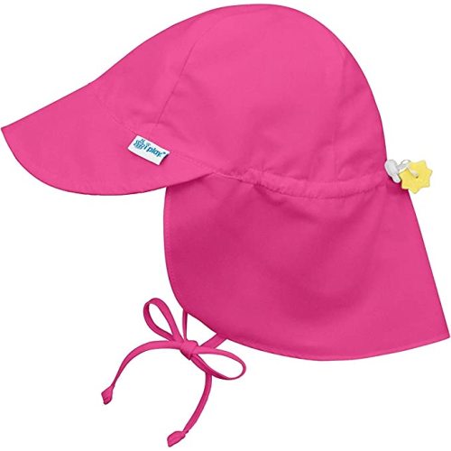 i play. Baby Flap Sun Protection Swim Hat - 0-6 Months - Hot Pink