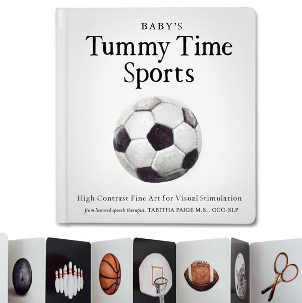 Baby's Tummy Time Sports: High-Contrast Fine Art for Visual Stimulation (Tabitha Paige Children's Book Series)