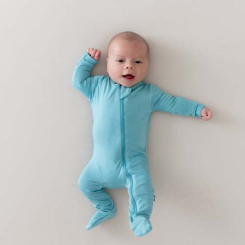 Zippered Footie in Makai