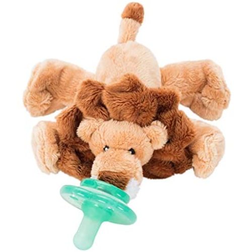 Nookums Paci-Plushies Buddies - Lion Pacifier Holder - Adapts to Name Brand Pacifiers, Suitable for All Ages, Plush Toy Includes Detachable Pacifier