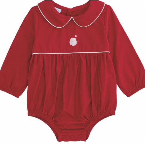 Santa Red Poplin Baby Bubble