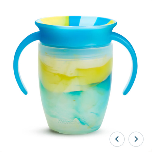 Miracle® 360° Tropical Swirl Trainer Cup, 7oz | Baby Drinkware | Munchkin