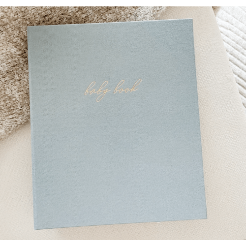 First Year Baby Memory Book - Dusty Blue