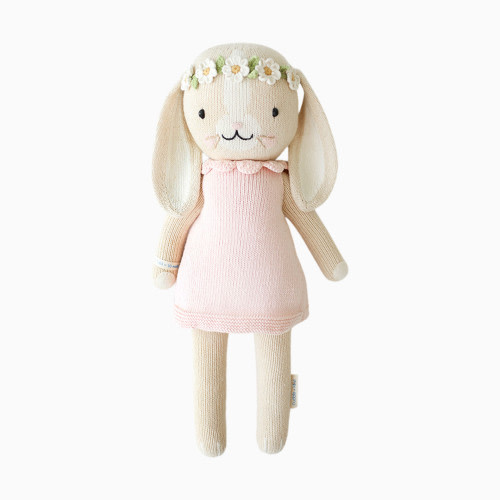 cuddle+kind Hand-Knit Doll - Hannah The Bunny -Blush, Little 13''