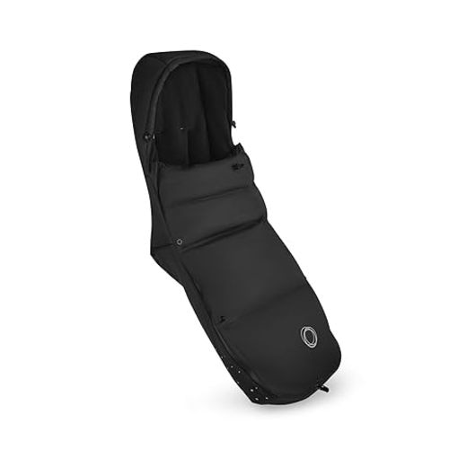 Bugaboo Performance Winter Footmuff–Thermolite® Insulated, Water-Repellent Stroller Footmuff with Removable Insert, Adjustable Hood, Reflective Details – Fits All Bugaboo Strollers - Heritage Black