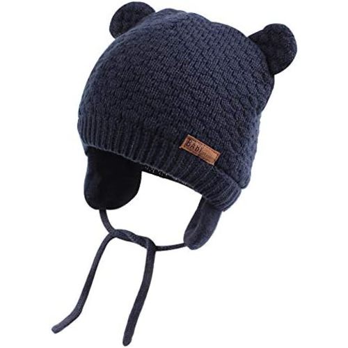 XIAOHAWANG Baby Hat Cute Bear Toddler Earflap Beanie Warm for Fall Winter
