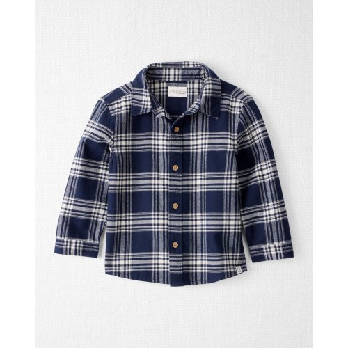 Toddler Organic Cotton Button-Front Flannel Shirt - Little Planet | Carter's